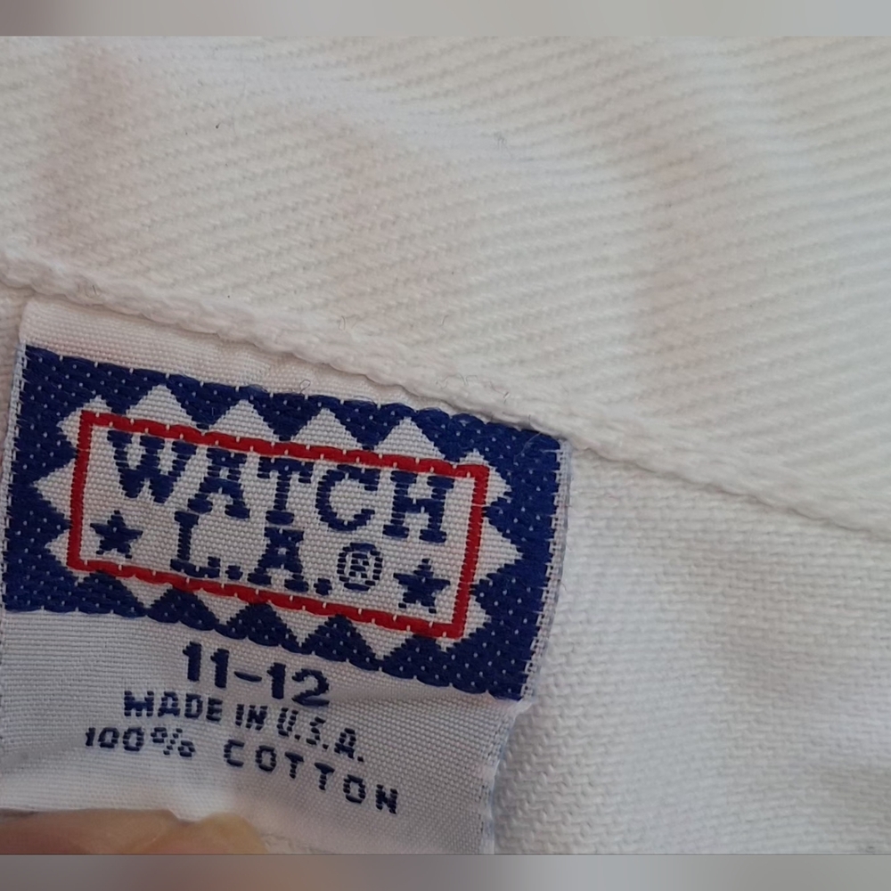 Vtg Wacha L.A. white skirt-pants Sz.11/12 - Picture 5 of 8